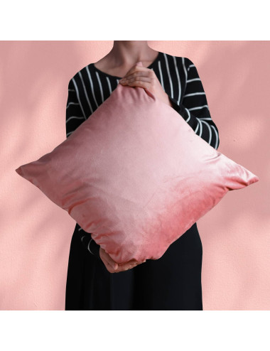 Poszewka na poduszkę pudrowy roż 45x45 MEDIOLAN