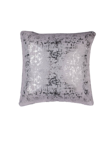 Poszewka 45x45 szara srebrne zdobienia