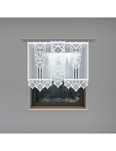 Panel biały żakardowy krawat KLAUDIA 35x110