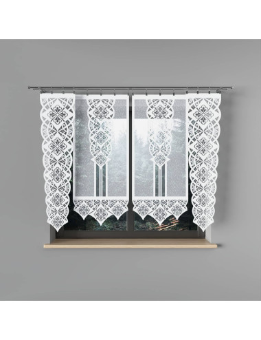 Panel biały żakardowy krawat KLAUDIA 37x145