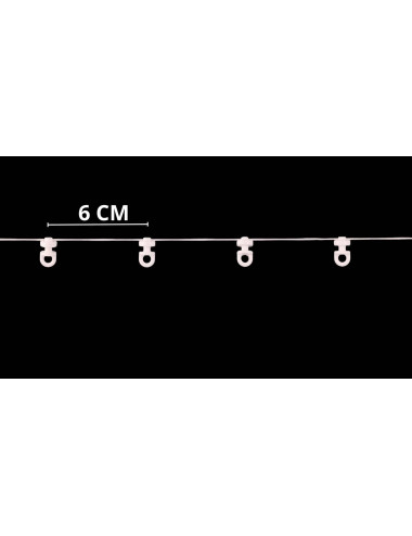 Ślizg na sznurku do systemu WAVE fala co 6 cm biały