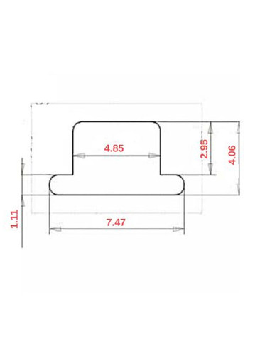 Ślizg na sznurku do systemu WAVE fala co 8 cm biały - 10