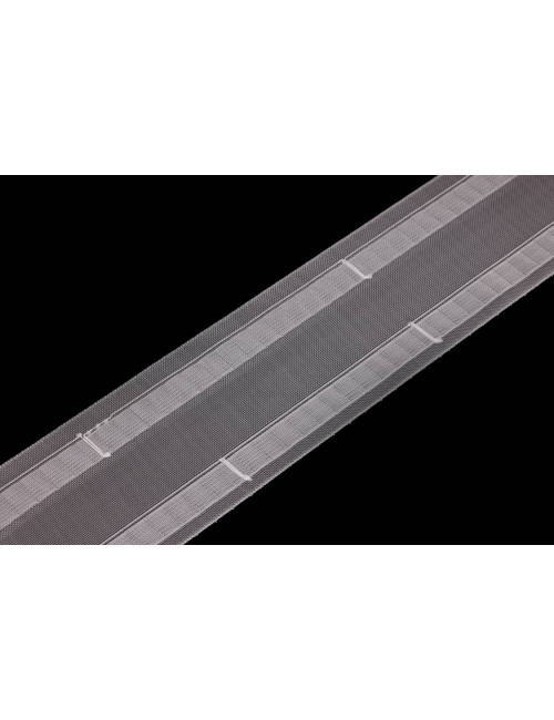 Taśma fala do firan i zasłon szerokość 77 mm, szerokość 7.7 cm, taśma WAVE biała