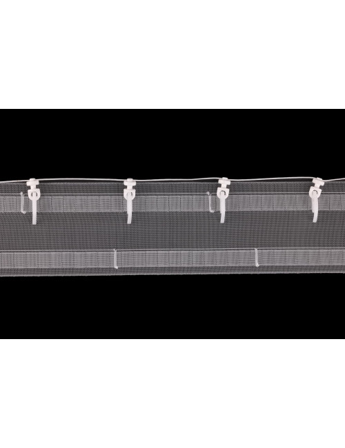 Taśma fala do firan i zasłon szerokość 77 mm, szerokość 7.7 cm, taśma WAVE biała