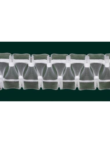 Taśma SMOK do firan i zasłon szerokość 50 mm szerokość 5 cm, marszczenie 1:2,5