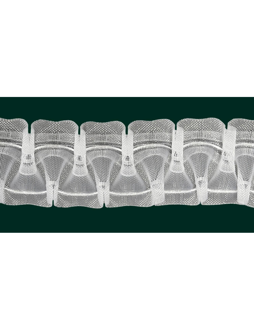 Taśma SMOK transparentny do firan i zasłon szerokość 50 mm szerokość 5 cm, marszczenie 1:3