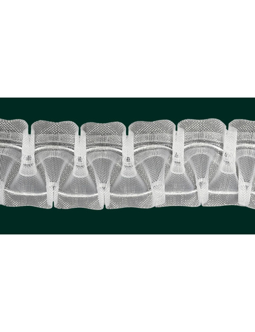 Taśma SMOK transparentny do firan i zasłon szerokość 50 mm szerokość 5 cm, marszczenie 1:3 - 1