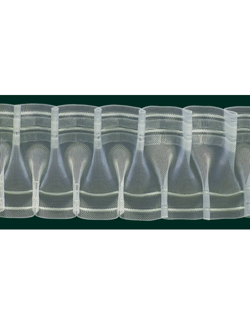 Taśma SMOK transparentny do firan i zasłon szerokość 80 mm szerokość 8 cm, marszczenie 1:2,5 - 1