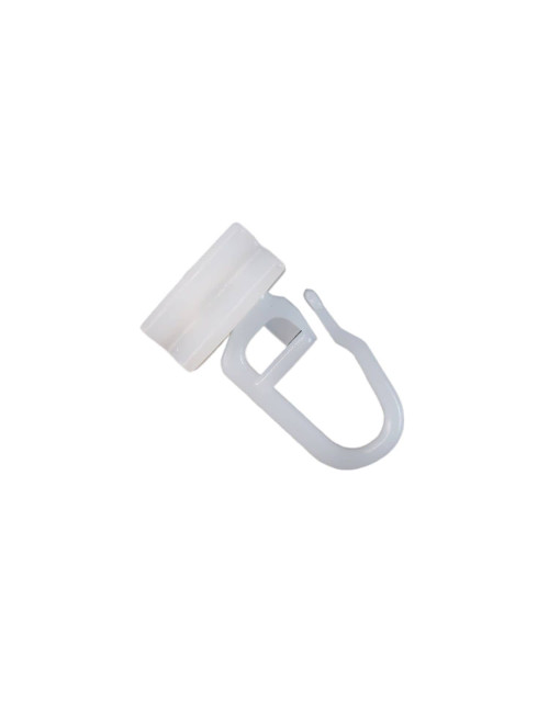 Ślizg z agrafką do szyn aluminiowych biały - 1
