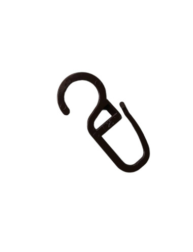 Agrafka haczyk do kółek duża brązowa 10 mm