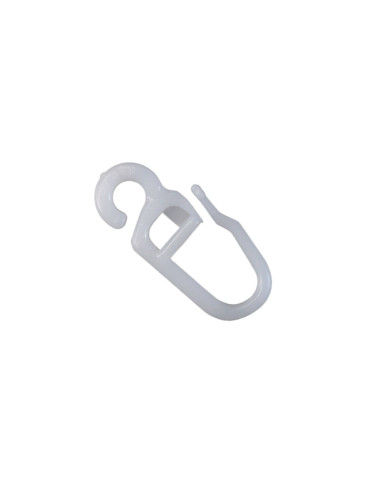 Agrafka biała haczyk do kółek mała 5 mm