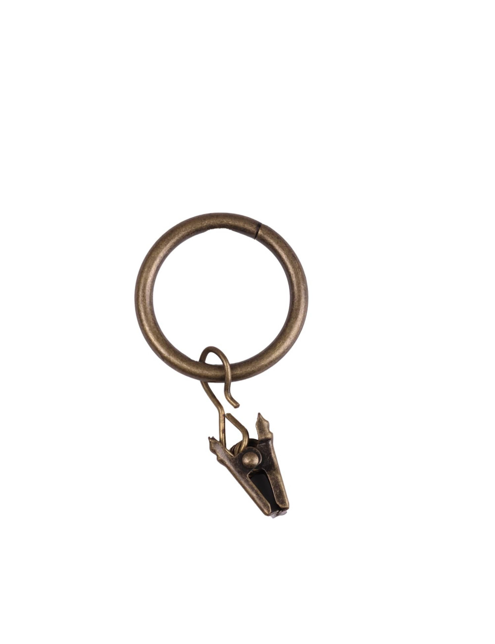 Żabka z kółkiem mosiądz antyczny 16/19 mm stare złoto mat