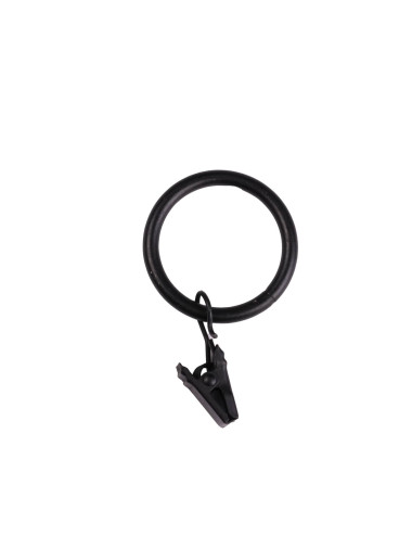 Żabka z kółkiem czarny mat 16/19 mm