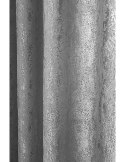 Zasłona gotowa 150x250 przelotki jasnoszara kółka STONE