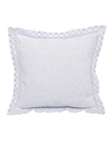 Poszewka na poduszkę 40x40 szydełko 1486 biała
