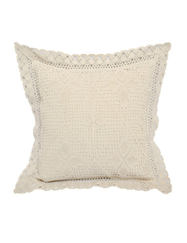 Poszewka na poduszkę 40x40 szydełko 1486 ecru