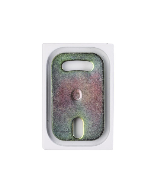 Uchwyt pojedynczy ścienny modern 25 biały 80 mm