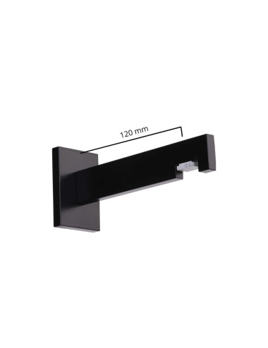 Uchwyt pojedynczy ścienny modern 25 czarny 120 mm