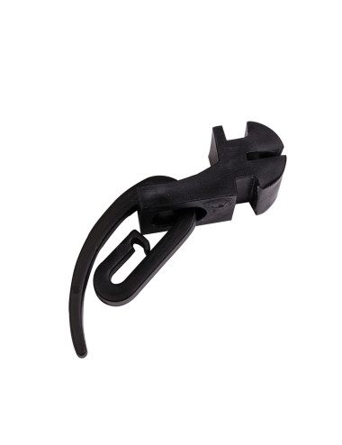 Suwak AS z oczkiem do szyny TS asymetryczny czarny