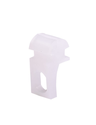 Suwak AS z oczkiem do szyny TS asymetryczny biały