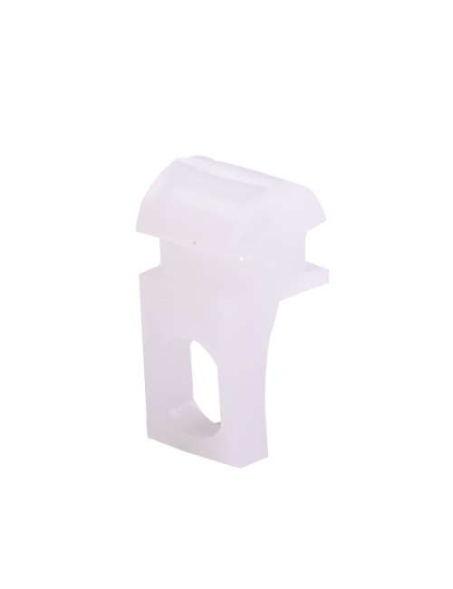 Suwak AS z oczkiem do szyny TS asymetryczny biały