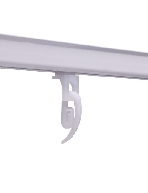 Suwak AS z oczkiem do szyny TS asymetryczny biały