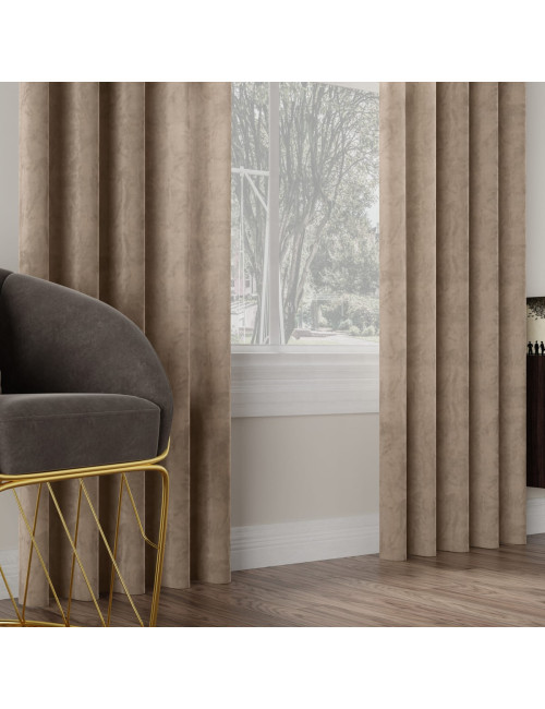 Tkanina zasłonowa Velvi 300 cm ciemny beż 001