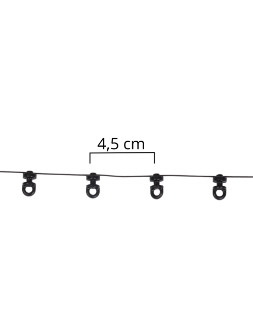Ślizg na sznurku do systemu WAVE fala co 4,5 cm czarny