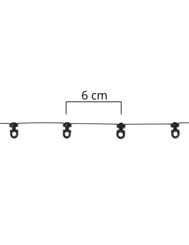 Ślizg na sznurku do systemu WAVE fala co 6 cm czarny