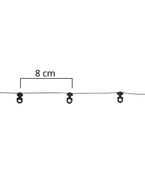 Ślizg na sznurku do systemu WAVE fala co 8 cm czarny