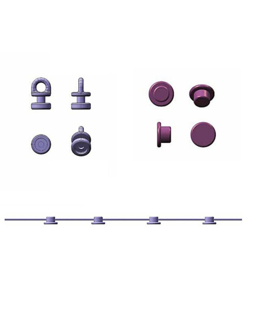 Ślizg na sznurku do systemu WAVE fala co 8 cm czarny