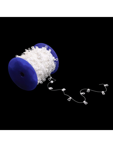 Ślizg na sznurku UNI fala 6 cm biały