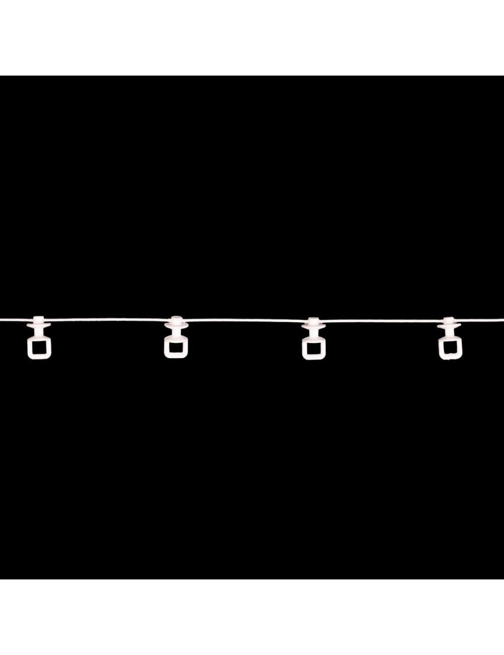 Ślizg na sznurku UNI fala 6 cm biały