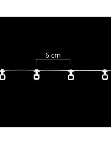 Ślizg na sznurku UNI fala 6 cm biały