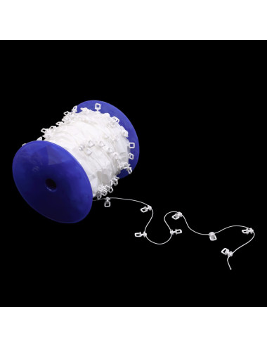 Ślizg na sznurku UNI fala 8 cm biały