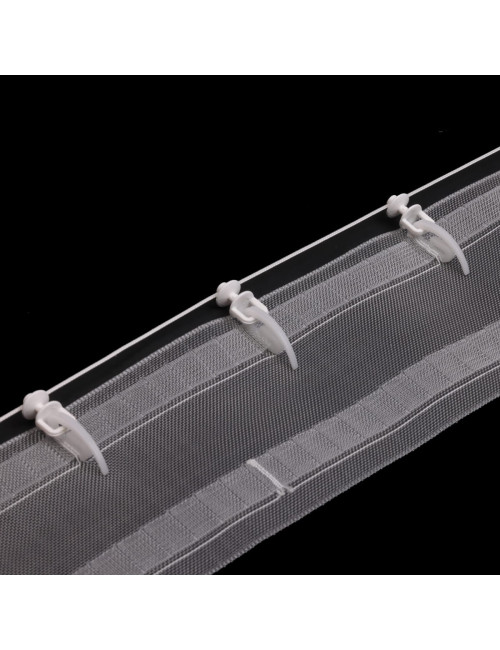 Ślizg na sznurku UNI fala 8 cm biały
