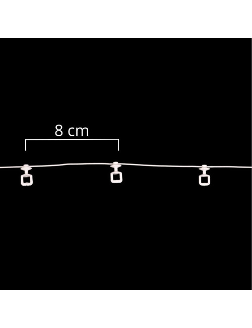 Ślizg na sznurku UNI fala 8 cm biały