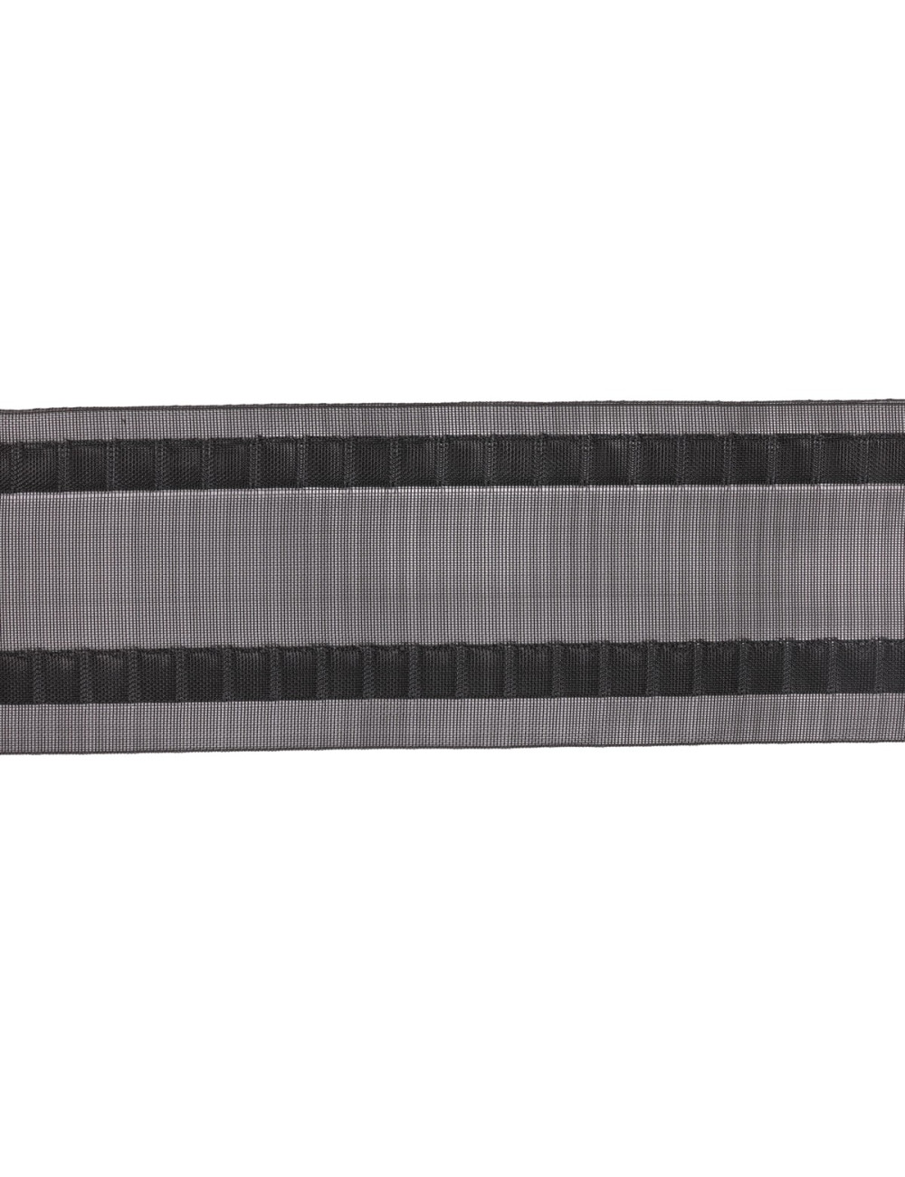 Taśma fala do firan i zasłon szerokość 77 mm, szerokość 7.7 cm, taśma WAVE czarna