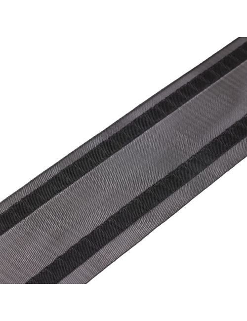 Taśma fala do firan i zasłon szerokość 77 mm, szerokość 7.7 cm, taśma WAVE czarna