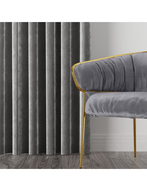 Tkanina zasłonowa Velvi 300 cm ciemny szary 006