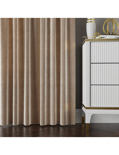 Tkanina zasłonowa Velvi 300 cm ciemny kremowy 015