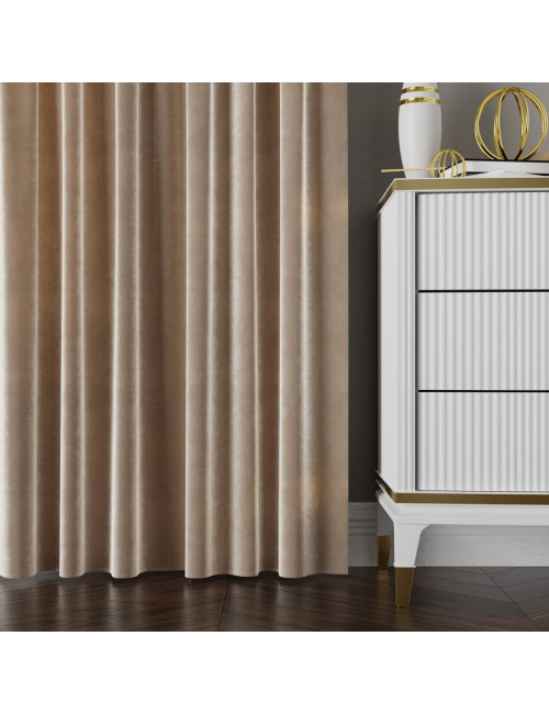 Tkanina zasłonowa Velvi 300 cm ciemny kremowy 015