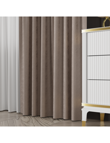 Tkanina zasłonowa Sybilla 320 cm ciemny chłodny beżowy 119