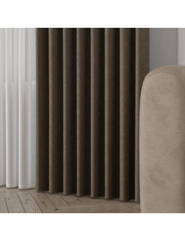 Tkanina zasłonowa Sybilla 320 cm jasny brązowy 118