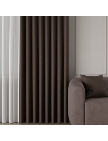 Tkanina zasłonowa Sybilla 320 cm brązowy 107