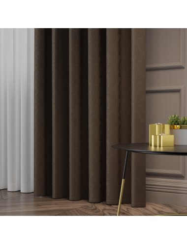 Tkanina zasłonowa Sybilla 320 cm ciemny brązowy 120