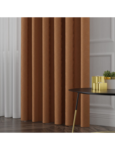 Tkanina zasłonowa Sybilla 320 cm rdzawy pomarańczowy 110