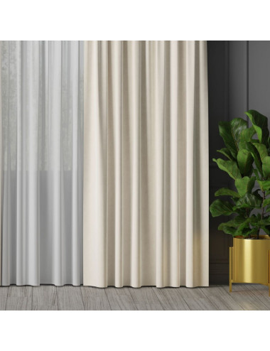 Tkanina zasłonowa Velvet 300 cm ecru 056