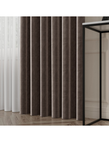 Tkanina zasłonowa Velvet 300 cm chłodny brązowy 018
