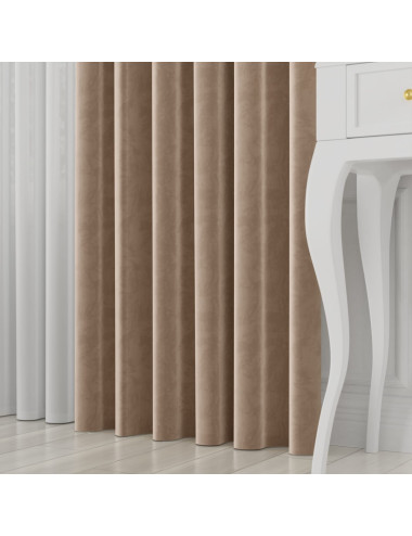 Tkanina zasłonowa Velvet 300 cm kawa z mlekiem 009